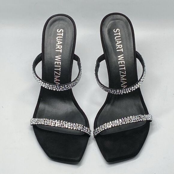 Stuart Weitzman Suede Embellished Sandals size 6.5 - Picture 2 of 11